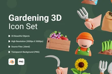 Jardinería Paquete de Icon 3D