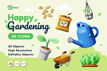 Jardinería Paquete de Icon 3D