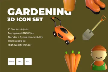 Jardinería Paquete de Icon 3D