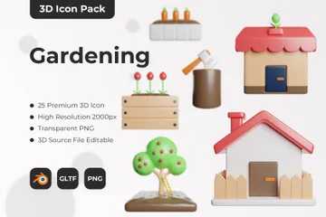 Jardinería Paquete de Icon 3D