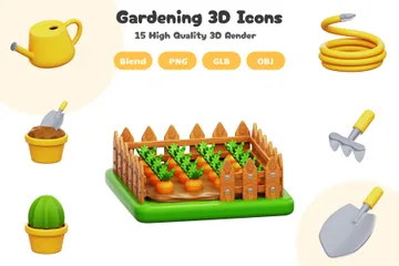 Jardinería Paquete de Icon 3D