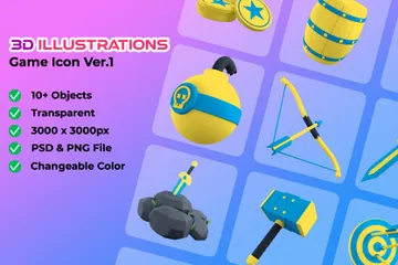 Jeu Pack 3D Illustration