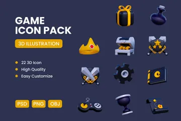 Action de jeu Pack 3D Icon