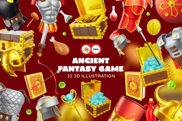 Jeu de fantaisie antique Pack 3D Icon