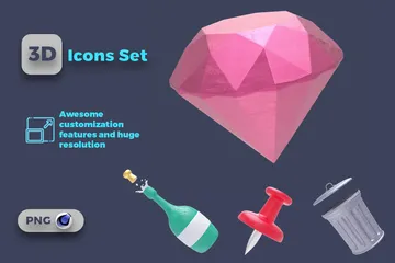 Ensemble d'interface utilisateur Pack 3D Icon