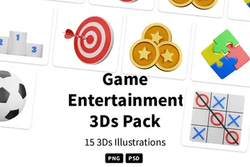 Divertissement de jeu Pack 3D Icon