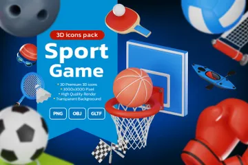 Jeu sportif Pack 3D Icon