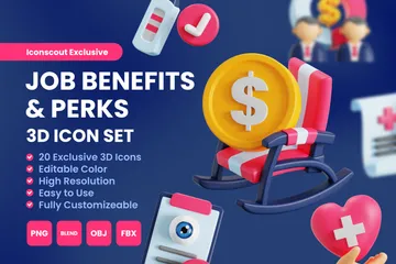 Job Benefits & Perks 3D Icon Pack