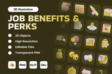 Job Benefits & Perks 3D Icon Pack