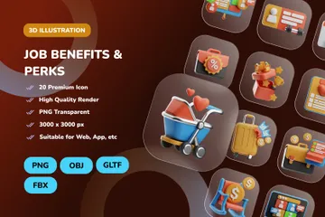 Job Benefits & Perks 3D Icon Pack