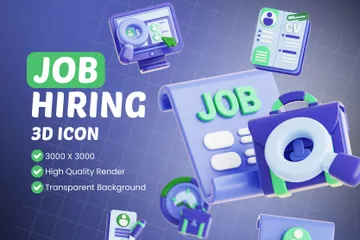 Job Hiring 3D Icon Pack