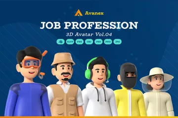 Job Profession Vol.04 3D Icon Pack