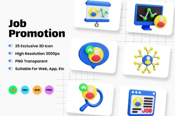 Job Promotion 3D Icon Pack