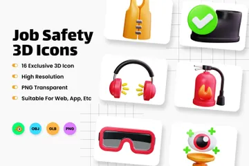 Job Safety 3D Icon Pack