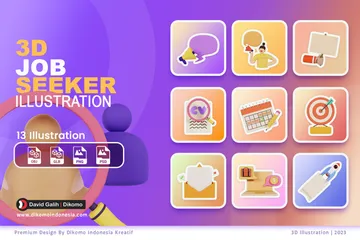 Job Seeker 3D Icon Pack