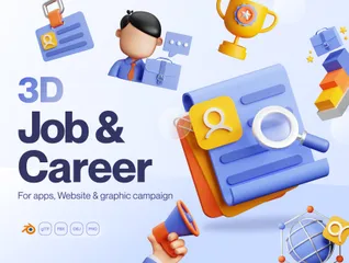 Jobs And Career 3D Icon Pack