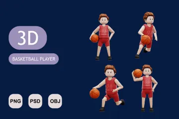 Jogador de basquete Pacote de Illustration 3D