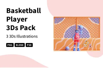 Jogador de basquete Pacote de Illustration 3D