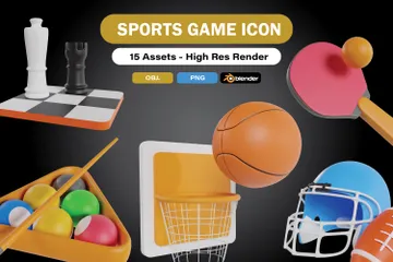 Jogos de desporto Pacote de Icon 3D
