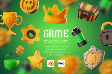 Jogo Premium Pacote de Icon 3D