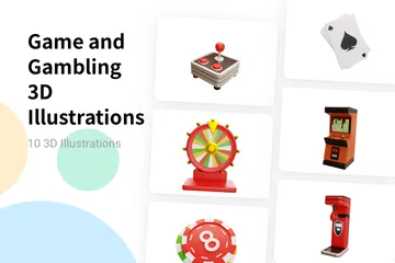 Jogo e jogos de azar Pacote de Illustration 3D