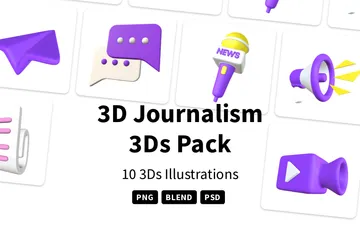 Jornalismo Pacote de Icon 3D