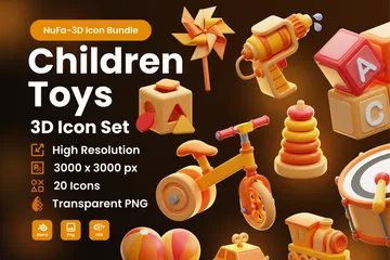 Jouets pour enfants Pack 3D Icon