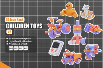 Jouets pour enfants Pack 3D Icon