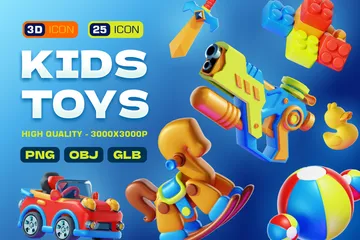 Jouets pour enfants Pack 3D Icon