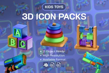 Jouets pour enfants Pack 3D Icon