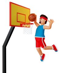 Joueur de basketball Pack 3D Illustration