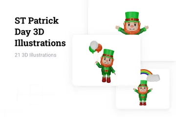 Fête de la Saint-Patrick Pack 3D Illustration