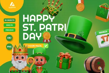 Fête de la Saint-Patrick Pack 3D Icon