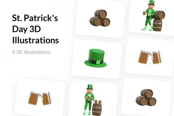 Fête de la Saint-Patrick Pack 3D Illustration