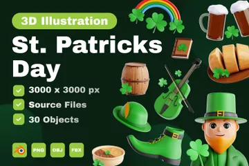 Fête de la Saint-Patrick Pack 3D Icon
