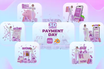 JOUR DE PAIEMENT Pack 3D Illustration