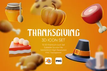 Jour de Thanksgiving Pack 3D Icon