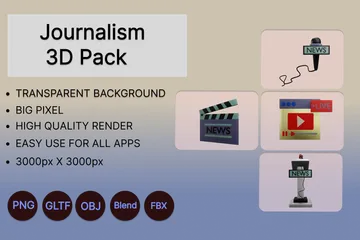 Journalism 3D Icon Pack