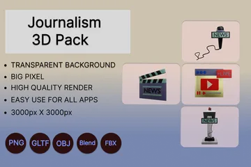 Journalisme Pack 3D Icon