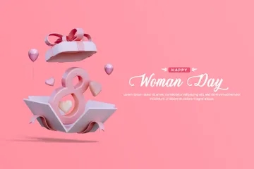 Journée internationale de la femme Pack 3D Illustration