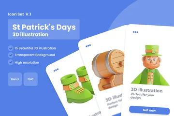 Les jours de la Saint-Patrick Pack 3D Icon