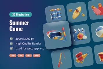 Juego de verano Paquete de Icon 3D