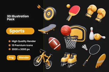 Juego de deportes Paquete de Icon 3D