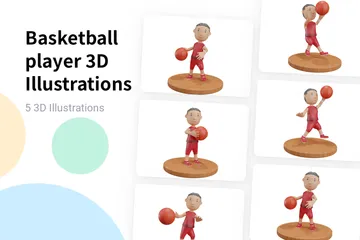 Jugador de baloncesto Paquete de Illustration 3D