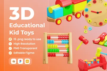 Juguetes educativos para niños Paquete de Icon 3D