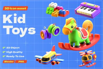 JUGUETES PARA NIÑOS Paquete de Icon 3D