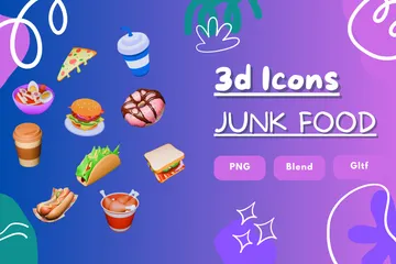 Junk Food 3D Icon Pack