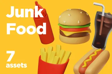 Junk Food 3D Icon Pack