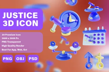 Justiça Pacote de Icon 3D