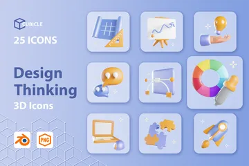 Design Thinking 3D-Symbole 3D Icon Pack